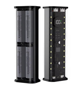 21700 Battery Storage Box 4 Slots DIY Power Bank Box for 21700 Charger Dual USB Output Type-C Input Battery Holder Case