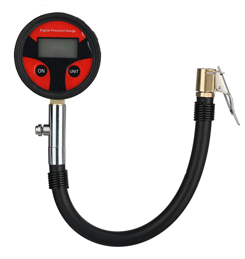 Quick Clip 200PSI Multi-function Air Tire Inflator Digital Pressure Gauge For Car Truck