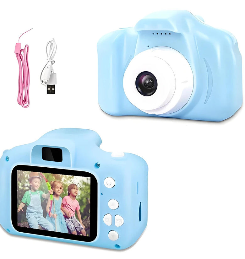 Children Camera X2 Waterproof 1080P HD Video Camera 2 Inch Display Kids Cartoon Cute Outdoor SLR Camera Toy