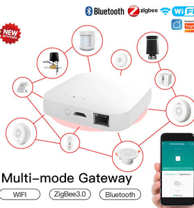 Moes Tuya Zigbe Smart Gateway Smart Home Bridge Hub Support Voice Control  Security Alarm Integration Work With Alexa Google