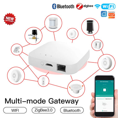 Moes Tuya Zigbe Smart Gateway Smart Home Bridge Hub Support Voice Control  Security Alarm Integration Work With Alexa Google