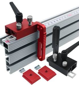 Adjustable Fence Flip Stop Miter Track Stop Alloy Steel T Slot Stop for Accurate Length Limit Device