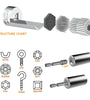 Universal Socket Adapter Set Perfect for Ratchet Wrench and Electric Drill - Adjustable Gadget Features Strong Chrome Steel Material Fits Standard 1/4"-3/4" Metric 7mm-19mm Nuts Ideal Gift for Handy Men