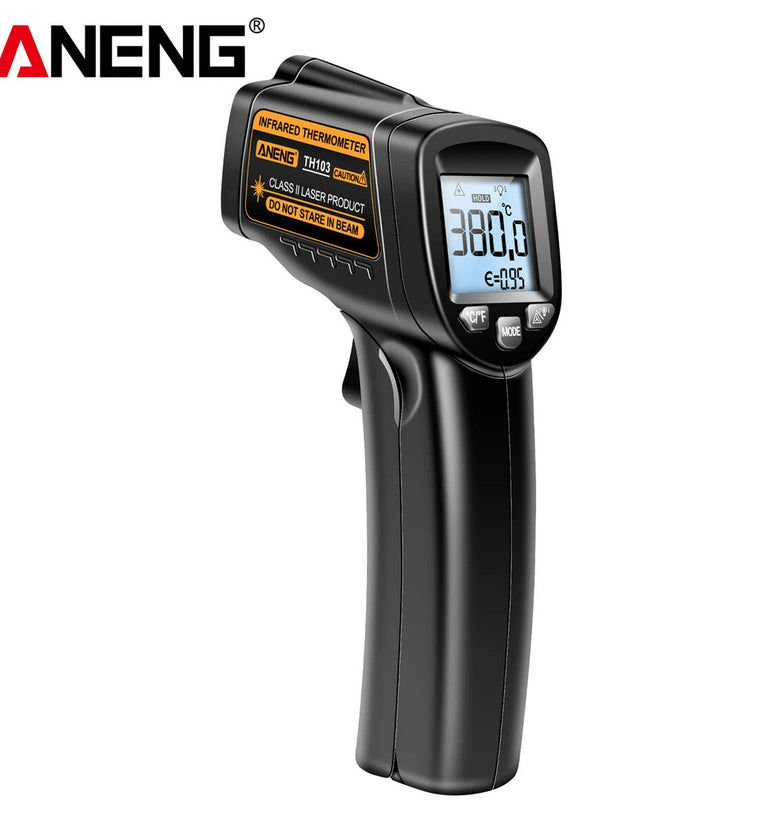 ANENG TH103 Class II Laser Infrared Thermometer Temperature Sensor Testers Gun -20C~380 Industrial Thermal Tube Testing Tools