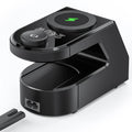 [GaN]Blitzwolf BW-FW10 240W 10-in-1 Wireless Alarm Clock Charger 2USB-A+4USB-C PD3.1/3.0 QC4.0/3.0/2.0 PPS AFC SCP FCP Fast Charging Desktop Charging Station with Time Display and 2 Alarm Clocks EU Plug for iPhone 16 for Samsung for iPad  for Apple Watch