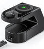 [GaN]Blitzwolf BW-FW10 240W 10-in-1 Wireless Alarm Clock Charger 2USB-A+4USB-C PD3.1/3.0 QC4.0/3.0/2.0 PPS AFC SCP FCP Fast Charging Desktop Charging Station with Time Display and 2 Alarm Clocks EU Plug for iPhone 16 for Samsung for iPad  for Apple Watch