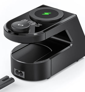 [GaN]Blitzwolf BW-FW10 240W 10-in-1 Wireless Alarm Clock Charger 2USB-A+4USB-C PD3.1/3.0 QC4.0/3.0/2.0 PPS AFC SCP FCP Fast Charging Desktop Charging Station with Time Display and 2 Alarm Clocks EU Plug for iPhone 16 for Samsung for iPad  for Apple Watch