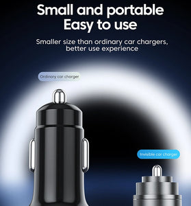 Olaf 100W 2-Port USB PD Car Charger Adapter USB-A+Type-C Fast Charging for iPhone 12 13 14 14 Pro for Huawei Mate50 for Samsung Galaxy S23 for Redmi K60 for Oppo Reno9