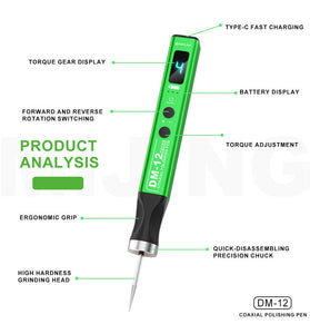 Mini Cordless Rotary Tool Kit Electric Polishing Pen Engraving Pen for Sanding / Polishing / Drilling / Carving