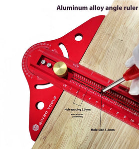 Adjustable Multi-angle T-square Woodworking Scriber Marking Line Ruler Precision Line Drawing aid Ruler with Angle Adjustment Scale