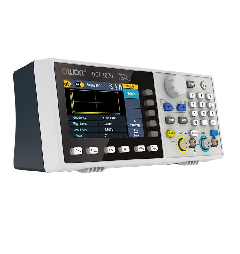 OWON DGE2035 DGE2070 Dual Channels Arbitrary Waveform Generator 35MHz 70Mhz 125MSa/s 300MSa/s 14Bits Frequency Meter