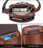 BULLCAPTAIN Men's Genuine Leather Crossbody Bag Business Casual Shoulder Bag Small Fashion Messenger Handbag Stylish Design