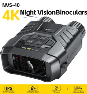 FNIRSI NVS-40 Night Vision Device 4K Full Color HD 6X Digital Zoom 300m Observation Distance 7 Levels Infrared Light