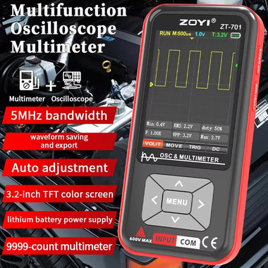 ZOYI Digital Oscilloscope ZT-701 Handheld Small Portable Multimeter Two-in-one Intelligent Multi-function Table