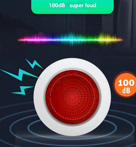 Meian Tuya 100dB Siren Alarm Wireless Siren Alarm Linkage Security Protection Control Via Smart Life APP ZigBe 3.0 Gateway