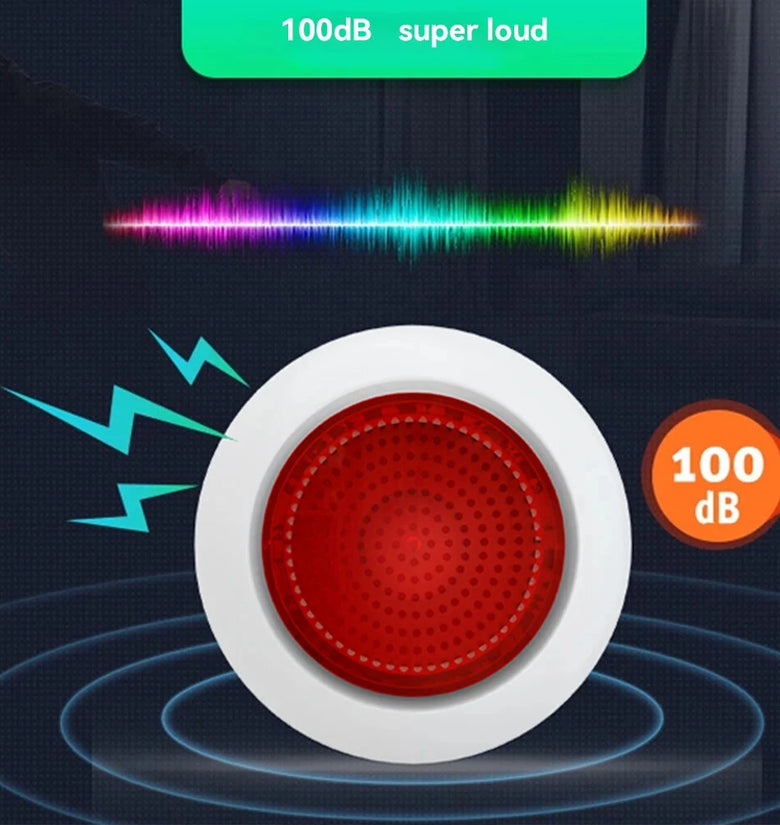 Meian Tuya 100dB Siren Alarm Wireless Siren Alarm Linkage Security Protection Control Via Smart Life APP ZigBe 3.0 Gateway