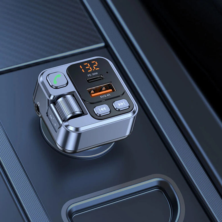 bluetooth 5.1 Car Receiver MP3 Play Car Multifunctional Music PD30W 5V/2.4A Handsfree With USB Charge Adapter