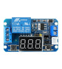 12V DC Infrared Remote Control Full-function Precision Delay Cycle Timing Relay Module with LED Digital Display with Remote Controller