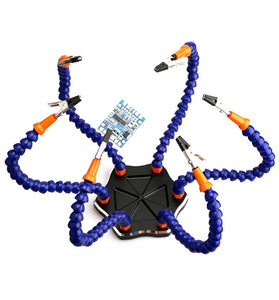 6-Jaw Multi-Weld Bracket Arm Repair Fixture with 7-Piece Flexible Arm with USB Fan for Modeling Weld Assembly Repair