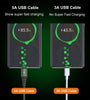 USLION 5A USB to Type-C Cable QC SCP AFC PPS MTK PE Fast Charging Data Transmission Nylon Core Line 1M/2M Long for Samsung Galaxy Note 20 for Huawei Mate50 for Xiaomi Mi12