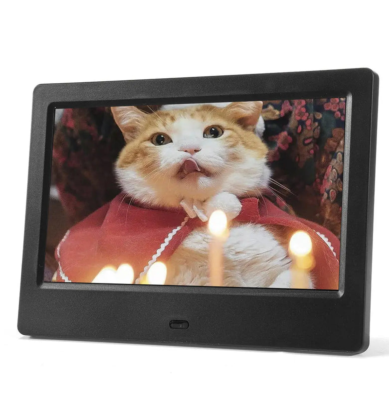 7 Inch 16:9 HD Digital Photo Frame Album Holder Stand Home Decor with Remote Control