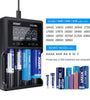 XTAR VC4SL Intellegent LCD Battery Charger USB C QC3.0 Fast Charge 1.2V Ni-MH AAA AA Batteries Rechargeable Li ion 18650 21700 Battery Charger