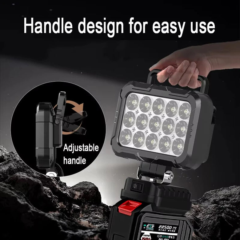 Outdoor Flood Light 3 inch Work Light For Makita 14.4V 18V Li-ion Battery LED Flashlight Lantern Camping Lamp Emergency Lighting
