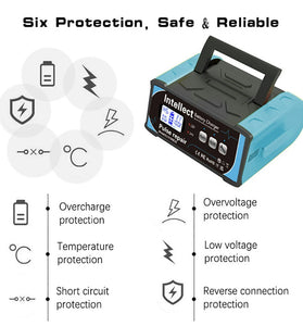 ANJING 200W 12V 11A 24V 7A Intelligent Pulse Repair Battery Charger Lead-Acid Battery High Power Charger for Lead Acid/Water/Dry/Lead-Acid Battery/Start-Stop Battery 619NB20