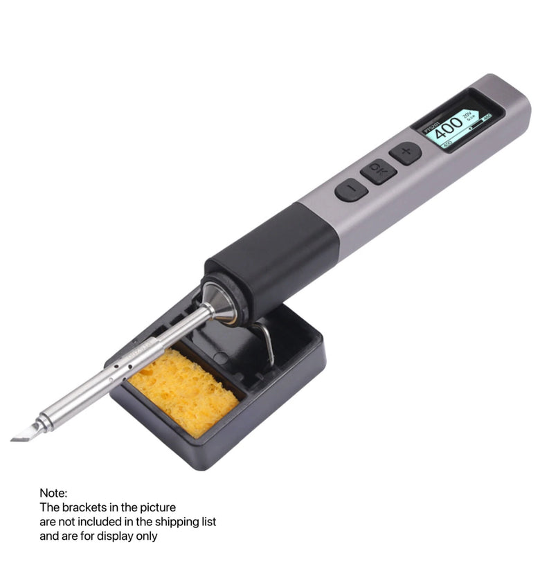 PTS201 Intelligent Soldering Iron Type-C Fast Charging 18-100W OLED Display 30C-450C Adjustable Temperature Portable Lightweight