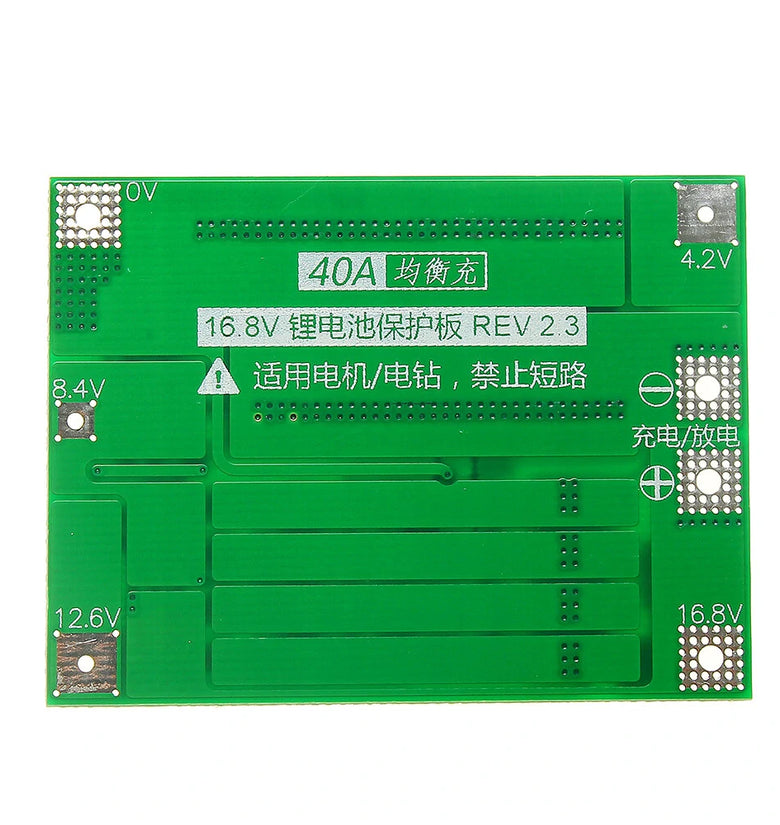 4S 40A Li-ion Lithium Battery 18650 Charger PCB BMS Protection Board with Balance For Drill Motor 14.8V 16.8V Lipo Cell Module