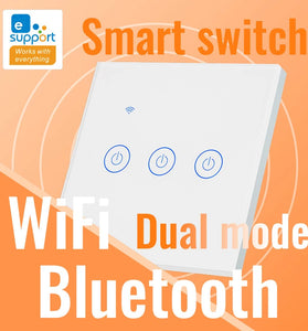 EWELINK WiFi bluetooth Smart Switch 1/2/3 Gang Touch Access Panel Switch Voice Control with Alexa Google Assistant eWeLink APP