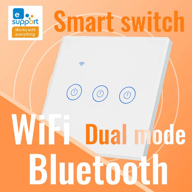 EWELINK WiFi bluetooth Smart Switch 1/2/3 Gang Touch Access Panel Switch Voice Control with Alexa Google Assistant eWeLink APP