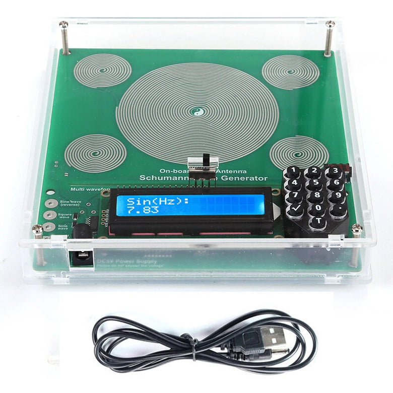 Adjustable Frequency Modulation Signal Generator 0.01Hz to 100000Hz Multi-Waveform Schumann Wave Sine Square Inverted Portable Relaxation Device