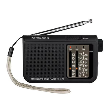 Retekes V117 Radio FM Portable Radios AM FM SW All Waves Radio Multiband Shortwave Full Band Battery Operated Radio