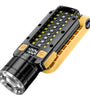 USB Rechargeable Dual Light Powerful LED Flashlight Zoomable Torch with Magnetic Bracket Outdoor Waterproof Camping Fishing Lantern