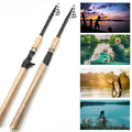 Ultra-short Telescopic Carbon Spinning Fishing Rod Portable Cork Handle Travel Fast Lure Fishing Rods for Spinning Reel