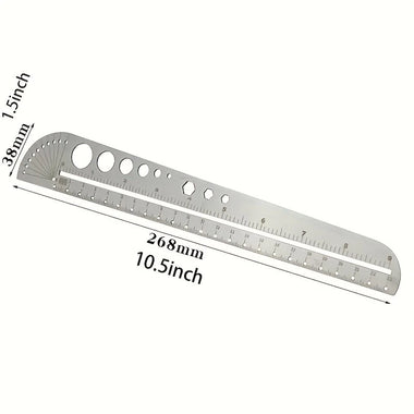 Multifunctional Stainless Steel Profiled Ruler Protractor Compass 201 Stainless Steel Precision Measuring Tool for Designers and Craftsmen