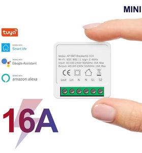 16A Mini Smart Wifi DIY Switch Support 2 Way Control Smart Home Automation Module Work with Alexa Google Home Smart Life App