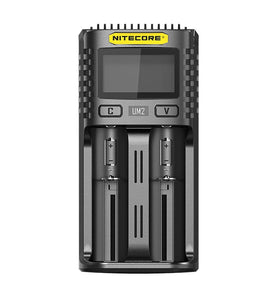 NITECORE UM2 LCD Display 5V/2A Lithium Battery Charger USB QC Smart Rapid Charger For AA AAA 18650 21700 26650