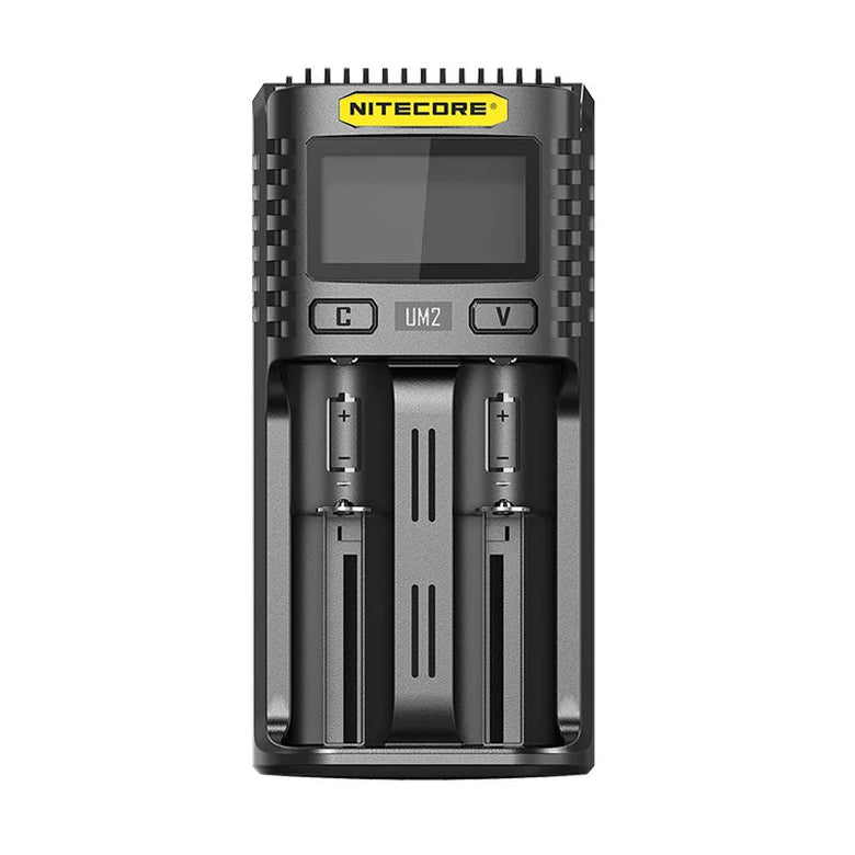 NITECORE UM2 LCD Display 5V/2A Lithium Battery Charger USB QC Smart Rapid Charger For AA AAA 18650 21700 26650