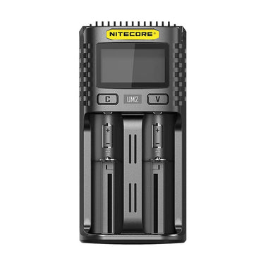 NITECORE UM2 LCD Display 5V/2A Lithium Battery Charger USB QC Smart Rapid Charger For AA AAA 18650 21700 26650