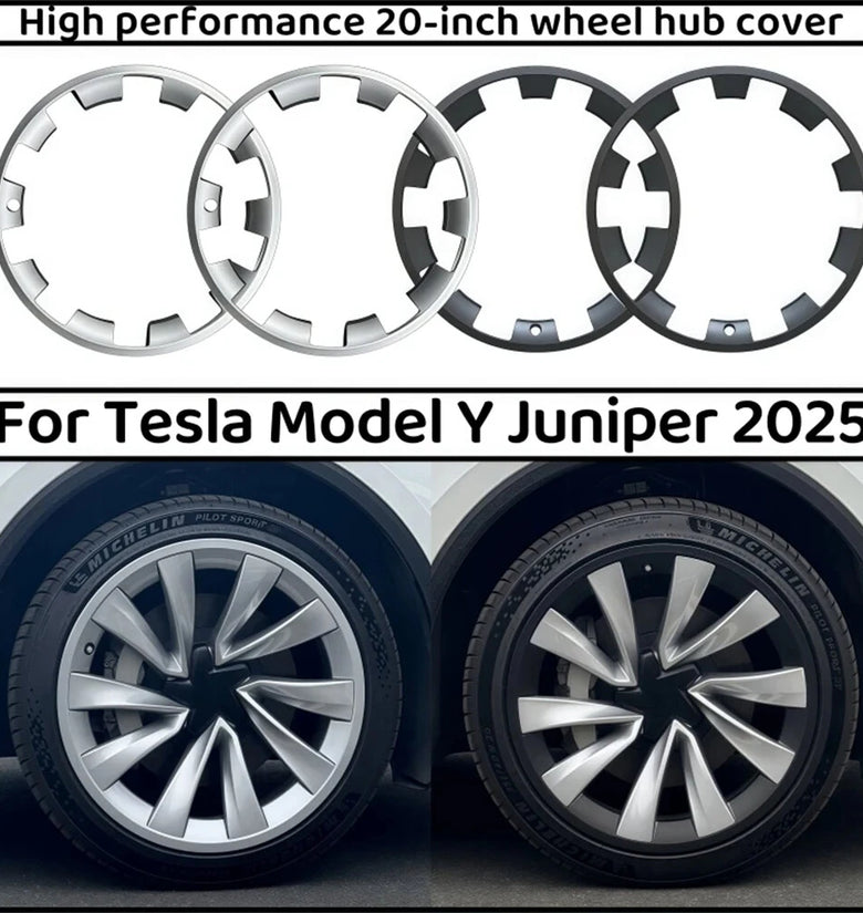 For Tesla Model Y Juniper 2025 20 Inches Wheels ABS Rim Guard Rim Car Hubcap Cover Protection Hubcap Patch Scratch Proof Hub Cap