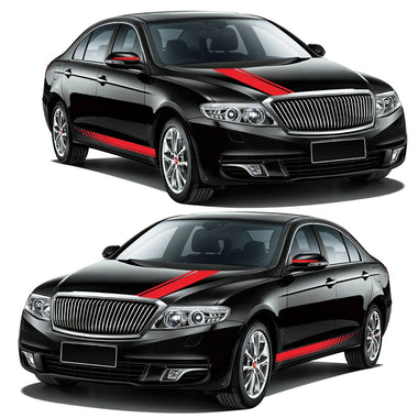 5pcs Car Side Body Stickers Stripe Vinyl Hood Decals Rear View Mirror Vinyl  Decoration