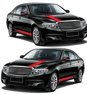 5pcs Car Side Body Stickers Stripe Vinyl Hood Decals Rear View Mirror Vinyl  Decoration