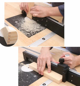 Wnew 450mm Miter Gauge Fence with Tenon Block and A Repetitive Cut Flip Stop For Wood Workbench Router Table Saw Table