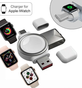 3W USB-C Portable Wireless Charger for iWatch 8 7 6 SE 5 4 Charging Dock Station