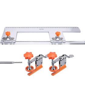 PC Handle-Free Slotting Template Precise Cabinet Slotting Tool with Toggle Clamp Adjustable Dimensions Universal Compatibility Woodworking Accessory