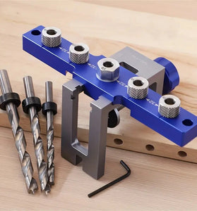RUITOOL Metric Imperial Doweling Jig Kits Drill Guide Locator Cabinet Hardware Jig with 6mm 8mm 10mm 1/4" 5/16" 3/8" Drill Guide Bushings