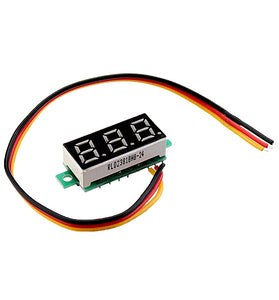 10pcs 0.28 Inch Three-wire 0-100V Digital Red Display DC Voltmeter Adjustable Voltage Meter