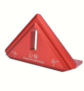 Aluminum Alloy 45 Degree Miter Square Edge Ruler Precision Woodworking Tool for Accurate Miter Saw Cutting and Marking